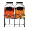 SET DE 2 DISPENSADORES DE VIDRIO DE 5 LITROS