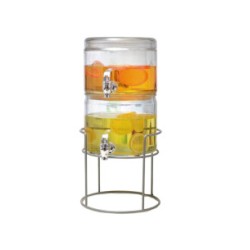 DISPENSADOR DOBLE CON BASE METALICA 6 LITROS