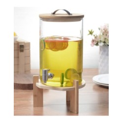 DISPENSADOR BOROSILICATO 8 L BASE MADERA