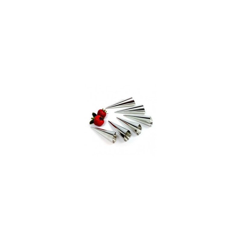 JGO DE CONOS DE ACERO INOX 11 x 4 CM